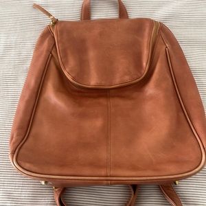 Overland leather backpack